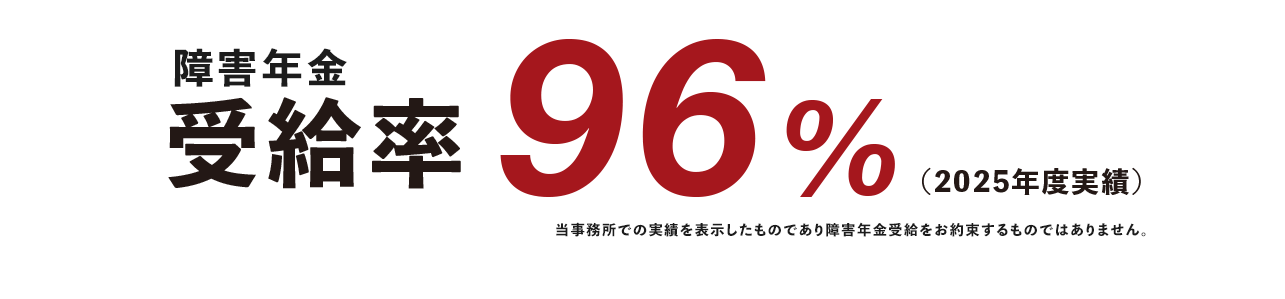 受給率100%継続中